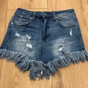 Black Label Blue Denim Shorts